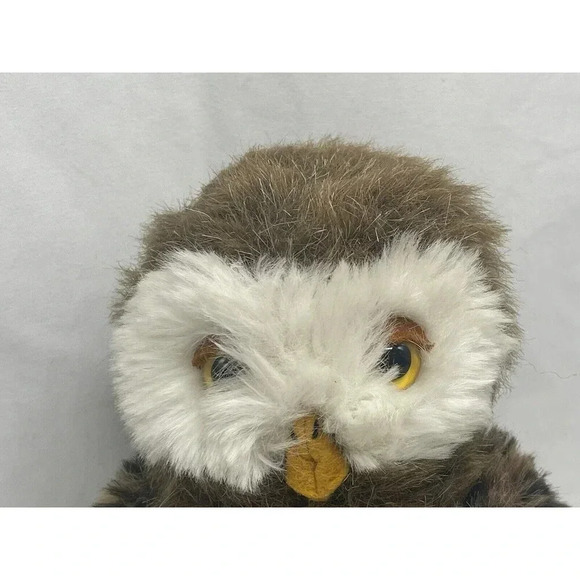 Vintage  Dakin Brown Spotted Owl Plush Bean Filled 8”Stuffed Animal Toy 1980 - Picture 6 of 13